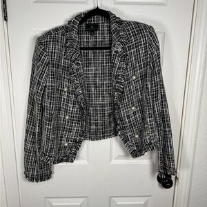 Worthington Black and White Plaid Blazer